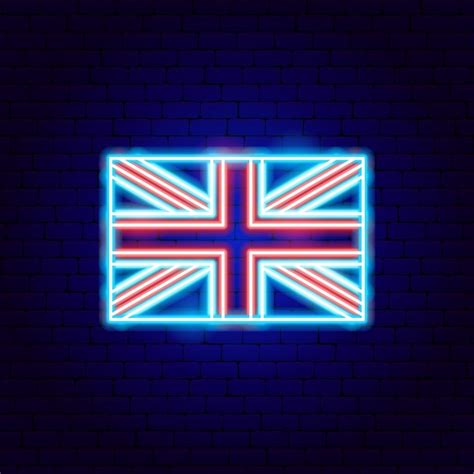 Premium Vector Great Britain Flag Neon Sign