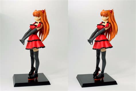 セガ エヴァ プレミアムフィギュア ゴシック・ナイト アスカ レビュー 3dの立体視でフィギュアを眺めるブログ（空き家）