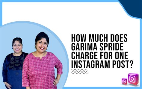 How much does Garima Spride charge for One Instagram Post?