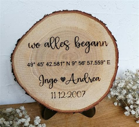 Wo Alles Begann Koordinaten Bild Hochzeitsgeschenk Etsy De