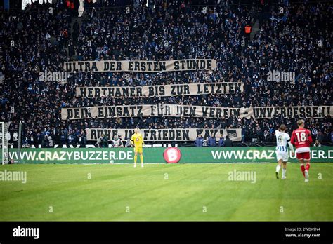 Berlin Deutschland 21st Jan 2024 Hertha Ultras GER Hertha BSC Vs