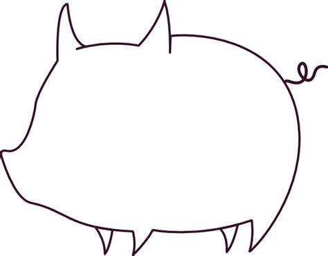 Pig Outline Clip Art at Clker.com - vector clip art online, royalty free & public domain