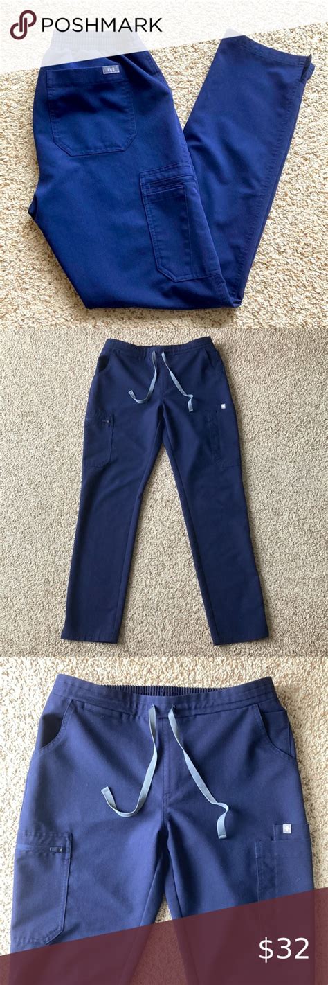 Figs Navy Blue Technical Collection Scrub Bottoms Pants Small In 2022