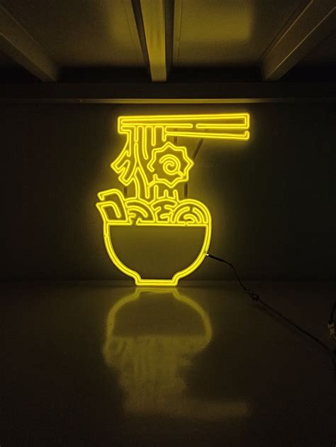 Handmade Ramen Bowl El Wire Neon Sign Japanese Ramen Sign Noodle Bowl