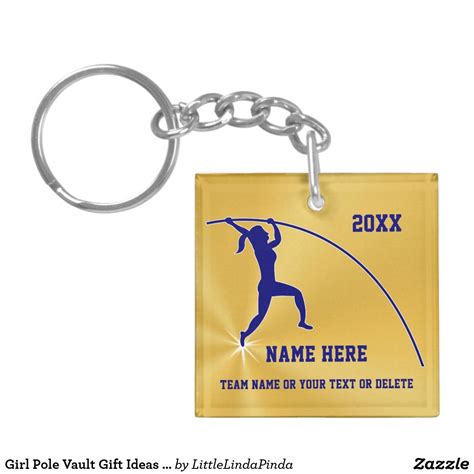 Girl Pole Vault T Ideas Personalized 3 Text Box Keychain Zazzle