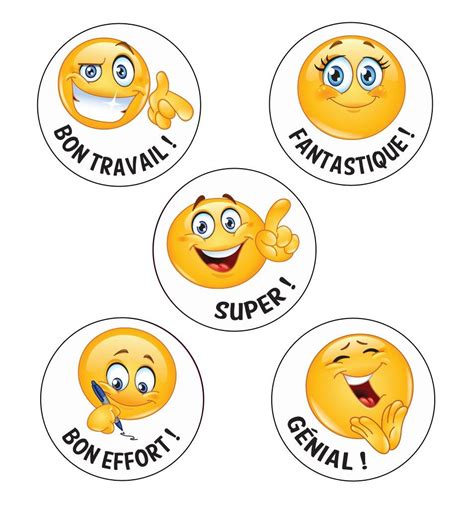 Stickers Parents Enseignants Bon Travail Emoji Autocollants De