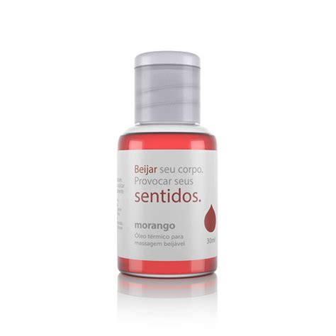 Óleo para Massagem Beijável Função Hot Sentidos Morango ml The Lilith
