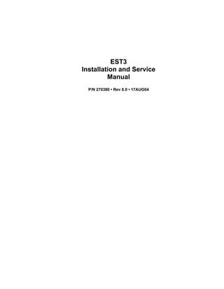 Est3 Installation And Service Manualpdf