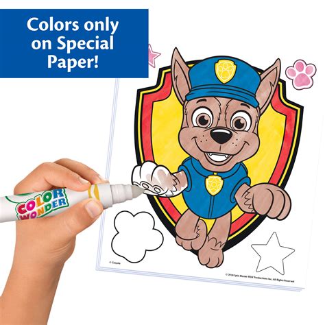 Crayola Paw Patrol Color Wonder Mess Free Coloring Pages Markers