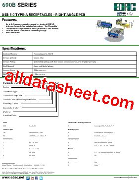 690B-SERIES Datasheet(PDF) - EDAC, All Rights Reserved.