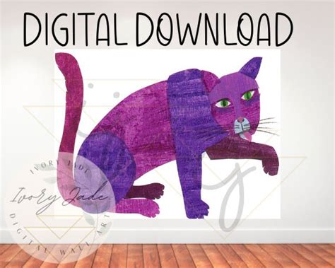 Eric Carle Purple Cat Instant Digital Download Childrens - Etsy