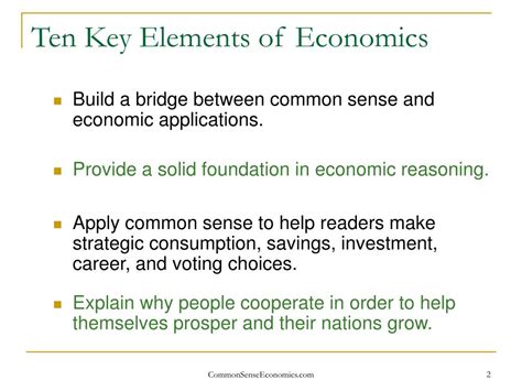 Ppt 10 Key Elements Of Economics Powerpoint Presentation Free