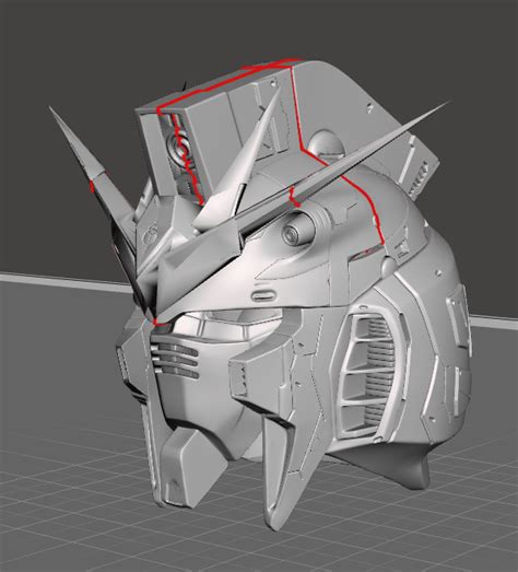 Stl File Nu Gundam Helmet・template To Download And 3d Print・cults Bb6