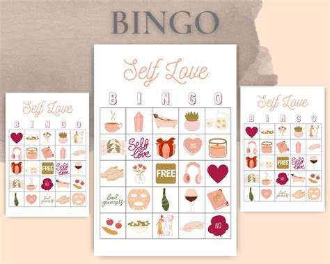 Self Love Bingo Bingo For Self Care Etsy Ireland