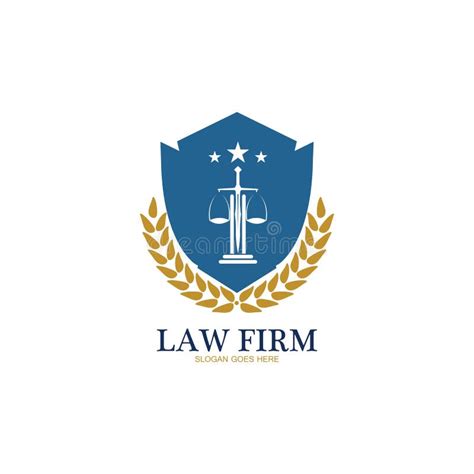 Law Firm Logo And Icon Design Template Vector Stock Vector