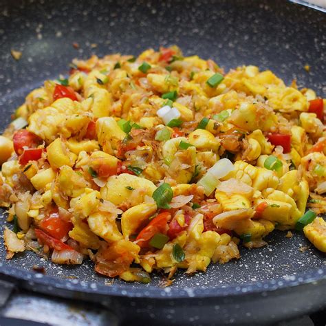 Ackee & Saltfish with Fry Dumpling (Fry Bake) | Mmhmm