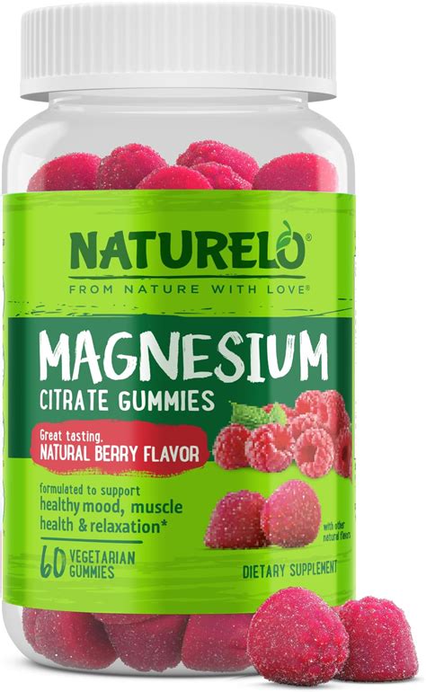 Amazon Naturelo Magnesium Citrate Gummies For Calm Relaxation