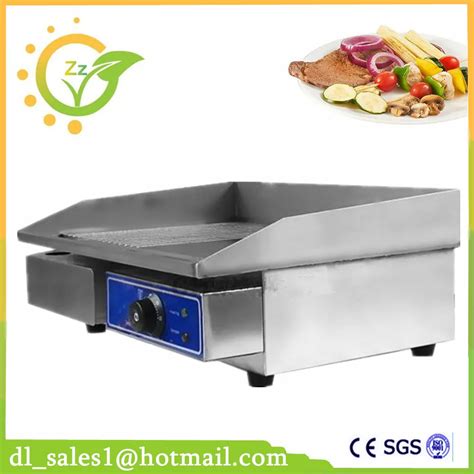 New CE Approved Electric Cast Iron Griddle Half Grooved Half Flat Grill Griddle Half Flat ...