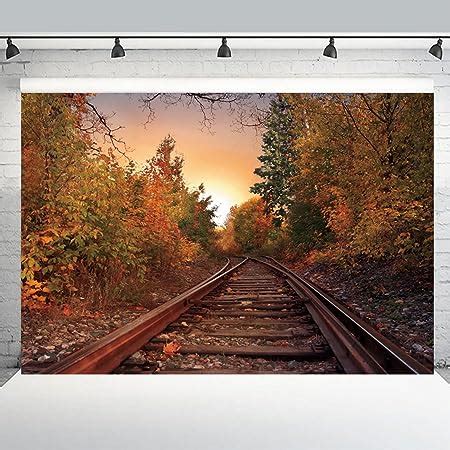 Amazon Yeele Fall Backdrop Old Train Track Backdrop For