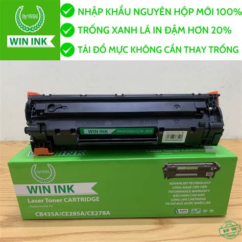 Hộp mực máy in HP P1005 P1006 mã mực CB435A hiệu Win Ink Mới 100 đã