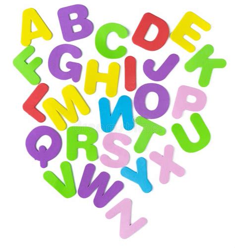 Alphabet Letters Jumbled On A White Background Back To School Stock