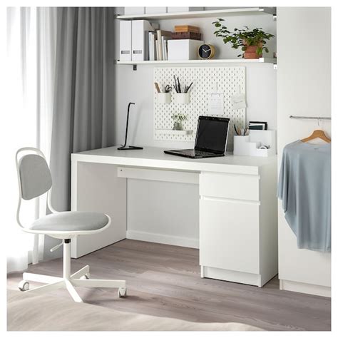 Malm Desk White 55 18x25 58 Ikea