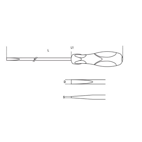 Destornilladores Para Tornillos Sin Cabeza Con Ranura Tipo Largo 1294L