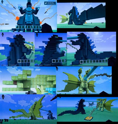 Minecraft Godzilla Vs King Ghidorah By Dinohunter2 On Deviantart