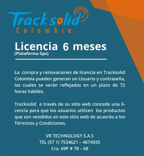 Licencia Meses Tracksolid Tracksolid Colombia