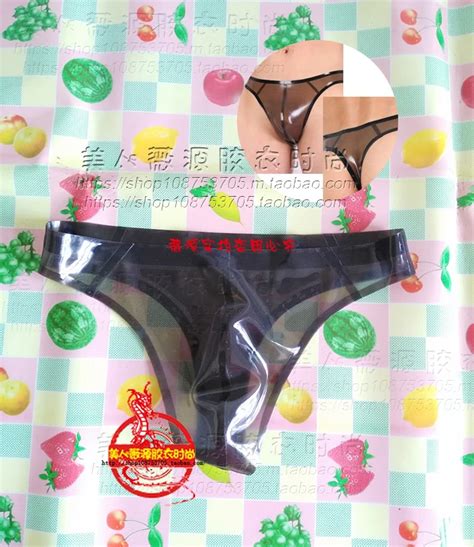 Sexy Erotic Lingerie Man Latex Underpants G Strings Rubber Briefs Custom Made Underwear Panties
