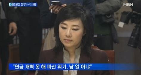 조윤선 정무수석 공무원 연금 개혁 실패 책임질 것청와대 사의 의사 수용 네이트 뉴스