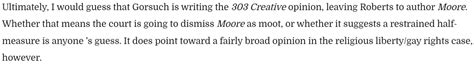 Varad Mehta On Twitter Moore Was Kind Of Broad And Gorsuch Had An