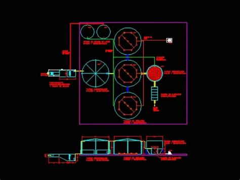 Kläranlage 2 Lps in AutoCAD CAD Bibliothek