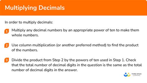 Multiplying Decimals Gcse Maths Steps Examples Worksheet