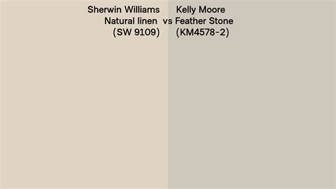 Sherwin Williams Natural Linen SW 9109 Vs Kelly Moore Feather Stone