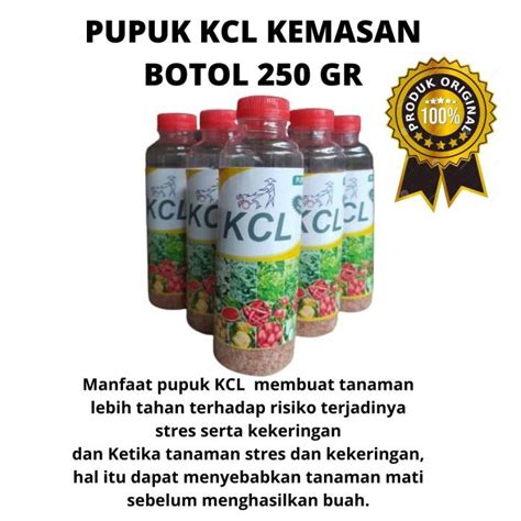 PUPUK KCL KEMASAN BOTOL 250 GR PUPUK BUNGA DAN BUAH Lazada Indonesia