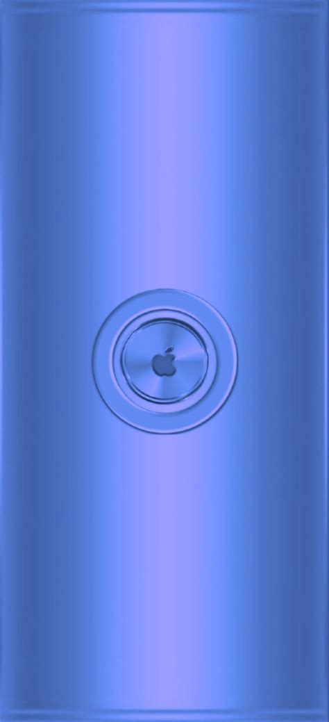 An Apple Logo Is Shown On The Side Of A Blue Metal Plate With A