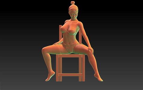 Archivo STL Gratis GIRLS IN LINGERIE CHAIR DANCE EROTIC MINIATURE 75 MM SCALEObjeto Para
