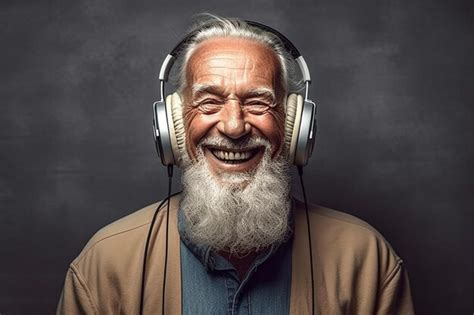 Premium AI Image Old Man Wearing Vr Glasses And Smiling