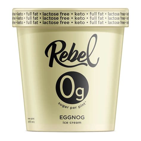 Rebel 0g Sugar Ice Cream - Eggnog - Shop Ice cream at H-E-B