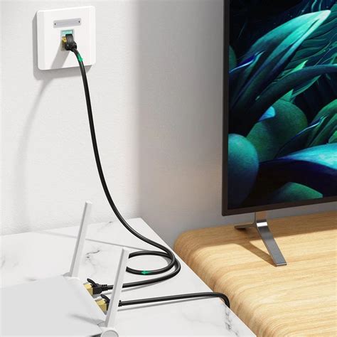 Ugreen RJ45/Cat7 STP nätverkskabel, 5m - Svart - Teknikdelar.se