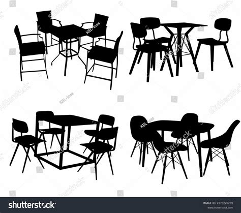 Tables Chairs Collection Vector Logos Icon Stock Vector Royalty Free 2273220239 Shutterstock