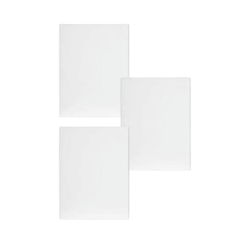 3 Piece Rectangular Blank Canvas30×40 Cm White Daily Needs Stationery