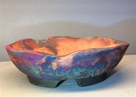 Hand Made Raku Bonsai Pot Raku Bonsai Pot Coppermatte Bonsai Pot Naked Raku Ceramic Etsy