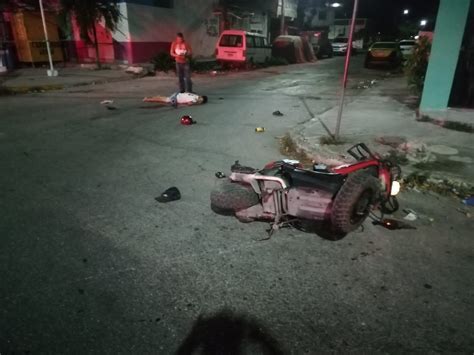 Trágico accidente de un motociclista en la Región 96 de Cancún