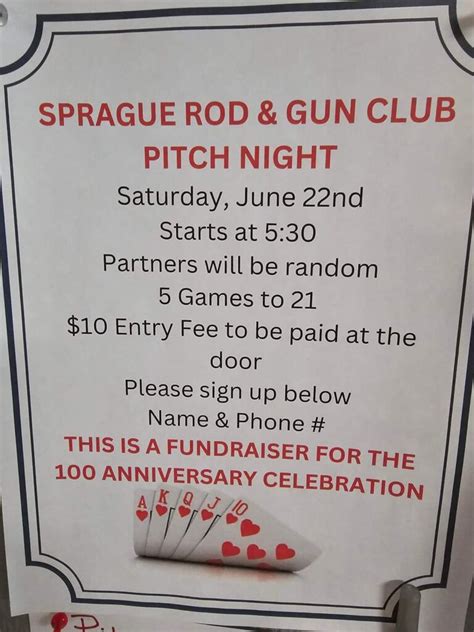 Upcoming Events Sprague Rod Gun