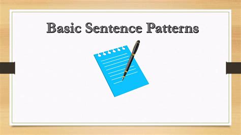 5 Basic Sentence Patterns Pptx