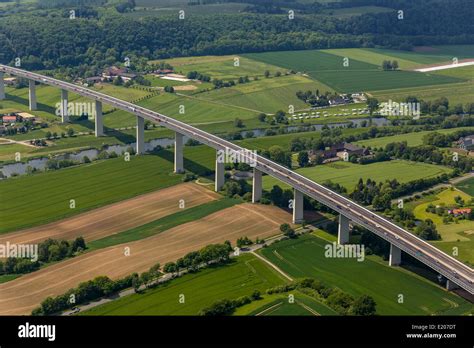 Aerial View Ruhrtalbrücke Bridge A52 Motorway Ruhr River Ruhrtal