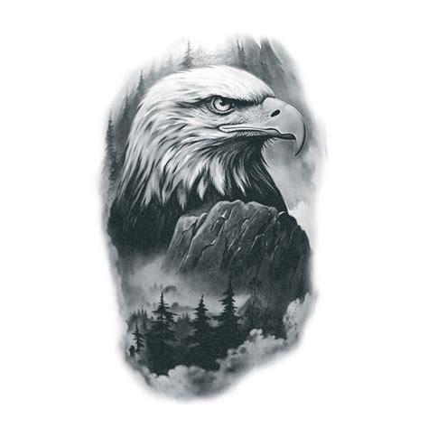 American Eagle Tattoo Temporary Tattoo Eagle Temporary Tattoo