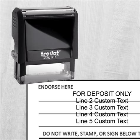 Custom 5 Line For Deposit Only Stamp Simply Stamps